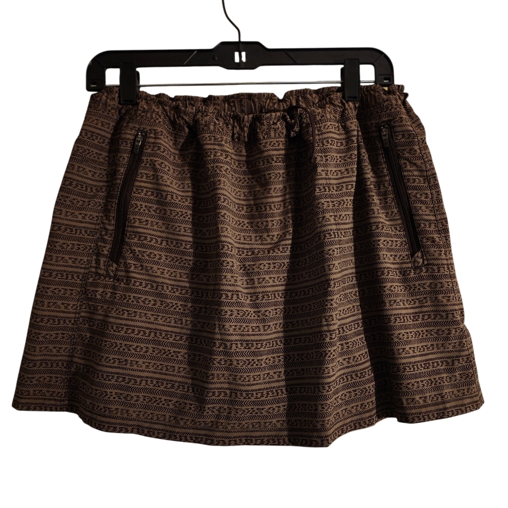 L.L. Bean Womens Patterned Skirt With Built In Shorts